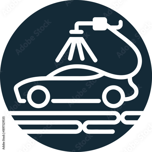 Car being washed with a power washer