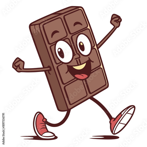 Happy Chocolate Bar Minimal Vector Icon