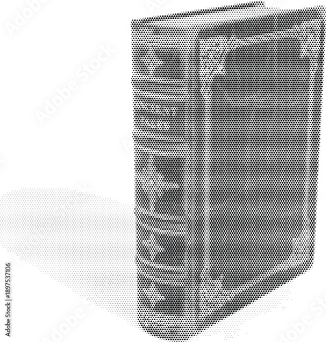 old book halftone vintage retro illustration black and white dotted pattern vector graphic isolated monochrome pop art engraving education literature library antique history