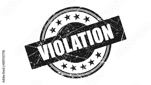 Violation stamp with grunge texture