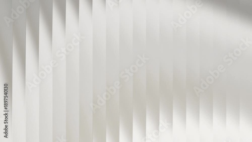Abstract background with vertical light gray and white stripes, subtle shadows, and texture 4k videos