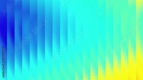Abstract vertical gradient stripes background in bright cyan, blue, and yellow colors 4k videos