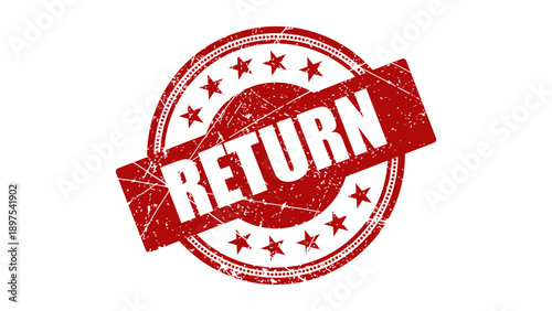 Return stamp with grunge texture