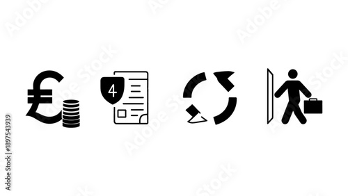 British Pound Sterling Currency Sign with Stack of Coins IconEngland Currency Exchange and Banking Investment Infographic ElementUK GBP Money Symbol and Cash Savings Financial Vector