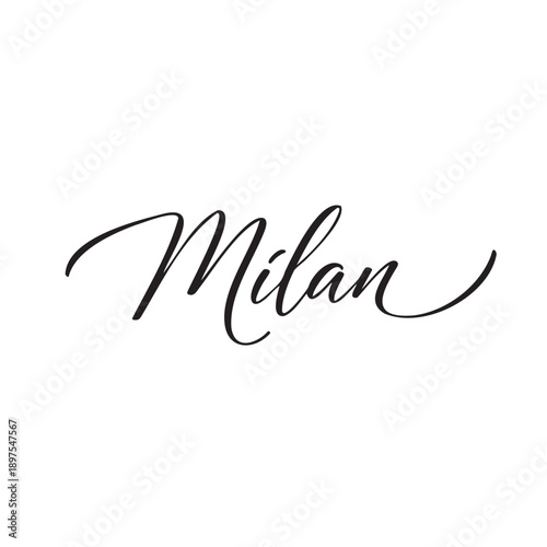 Handwritten elegant signature of the name Milan in black ink