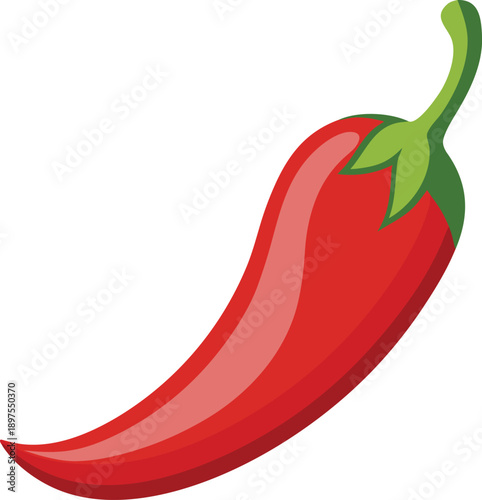 Vibrant red chili pepper illustration