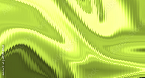 Abstract Green Glass Wave Background with Vertical Lines and Luminous Gradient Flow