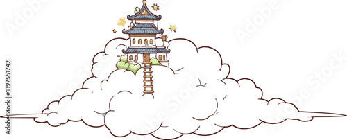 Surreal Jester with Geometric Shapes