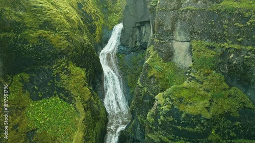 Famous Fjadrargljufur canyon in Iceland. Top destination. South East of Iceland
