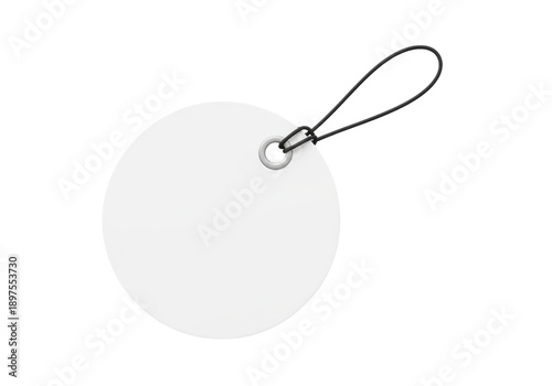 Wallpaper Mural Blank round tag with black string isolated on transparent background Torontodigital.ca