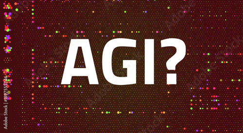 Artificial General Intelligence AGI Concept with Digital Network Background a