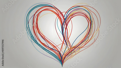 abstract red heart
