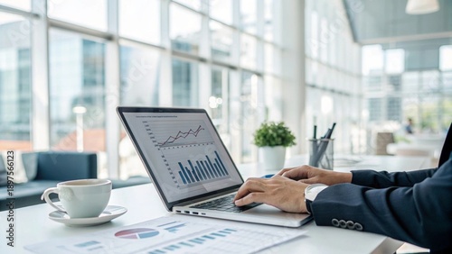 businessman working on laptop