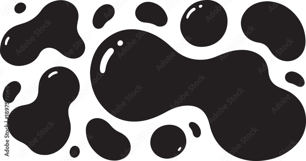 Fototapeta premium Minimal Organic Shape Elements Vector