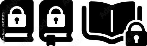 本とカギのアイコン（Book and key icon）
