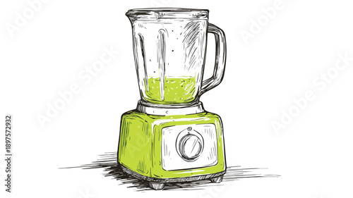 Professional Blender Hand-drawn Clipart Vector Art and Illustration