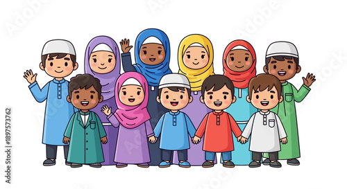 Happy Muslim Celebrating Ramadan