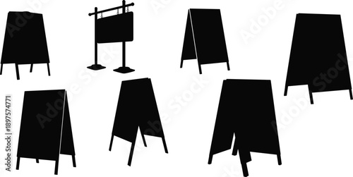 Large Vector Collection of Modern Interior Lamp Silhouettes Featuring Floor Lamps Table Lights Desk Task Lighting and Decorative Furniture Elements Set