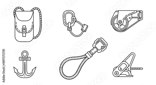 Rope Access Kit and Ratchet Icons