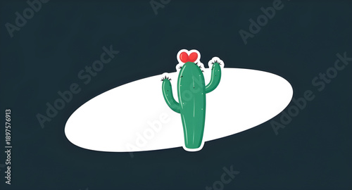 cactus, plant, pot, succulent, green, desert, thorn, spiky, nature, botanical, flora, houseplant, indoor, garden, decor, minimal, simple, cute, modern, flat, icon, symbol, vector, illustration, graphi