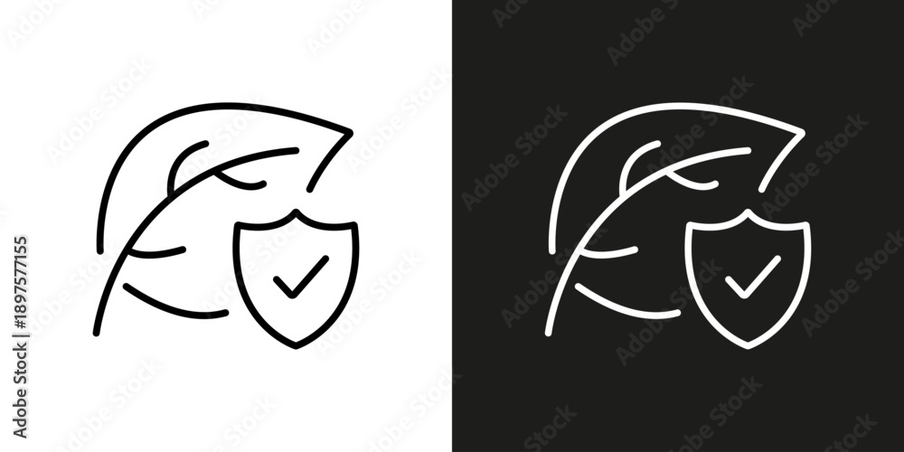Obraz premium Plant protection - vector editable line icon.