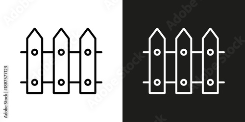 Fencing and Borders - vector editable line icon.
