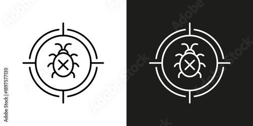 Pest control, pesticide - vector editable line icon.