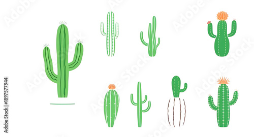 cactus, plant, pot, succulent, green, desert, thorn, spiky, nature, botanical, flora, houseplant, indoor, garden, decor, minimal, simple, cute, modern, flat, icon, symbol, vector, illustration, graphi