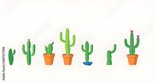 cactus, plant, pot, succulent, green, thorn, spiky, desert, nature, botanical, flora, houseplant, indoor, garden, decor, minimal, simple, modern, flat, icon, symbol, vector, illustration, graphic, des