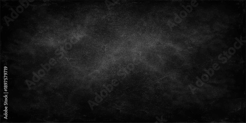 An empty dark grunge wallpaper features a black and white chalk pattern on a textured vintage chalkboard surface with an aged gray concrete wall backdrop for a blank design frame