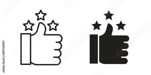 Appreciation icon outline vector set. icon vector isolated on white background. EPS 10