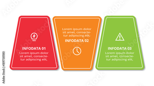 Abstract diagram with 3 steps, options, parts or processes. Vector business template for presentation