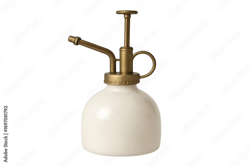 Obraz premium Vintage brass and ceramic plant mister for watering