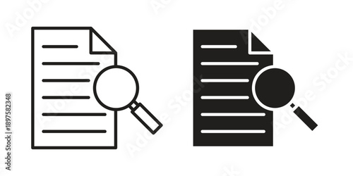 Case studies icon outline vector set. icon vector isolated on white background. EPS 10