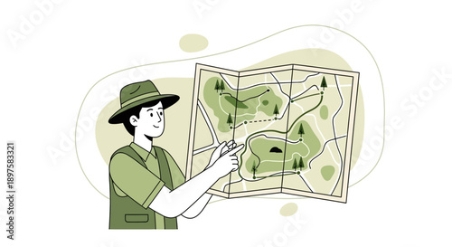 Adventurer Consulting A Detailed Trail Map For Outdoor Exploration