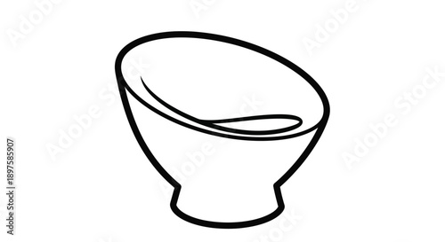 Simple outline of a toilet bowl clean and modern silhouette