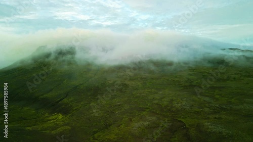 Aerial view of scenic road in Snæfellsjökull National Park, peninsula, Iceland