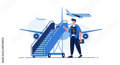 Airport Boarding Process And Passenger Travel