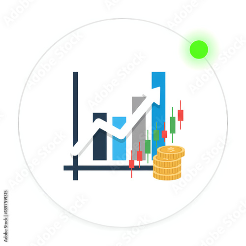 Financial Analytics Icon for Investment Data