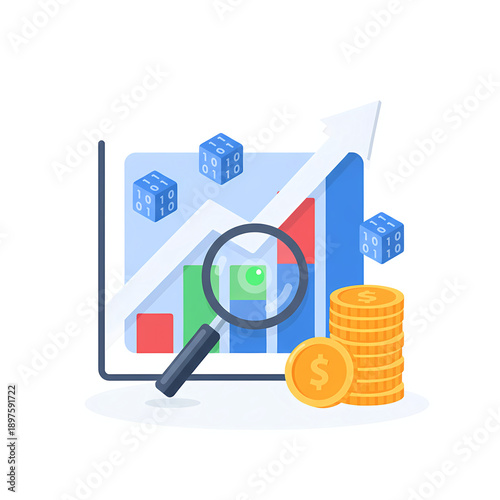  Investment Data Vector Icon White Background