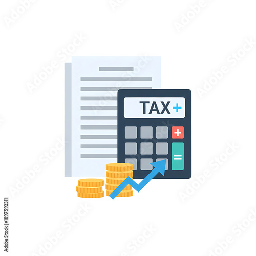 Tax Icon for Business Accounting