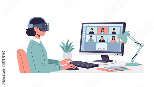 Virtual reality meeting: a modern work-from-home experience