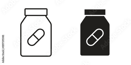 Supplement icon outline vector set. icon vector isolated on white background. EPS 10