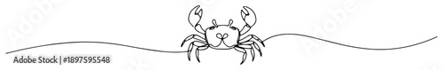 crab underwater line art illustration