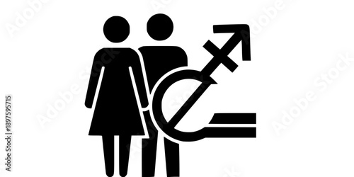 Inclusive All Gender Restroom Icon Signage