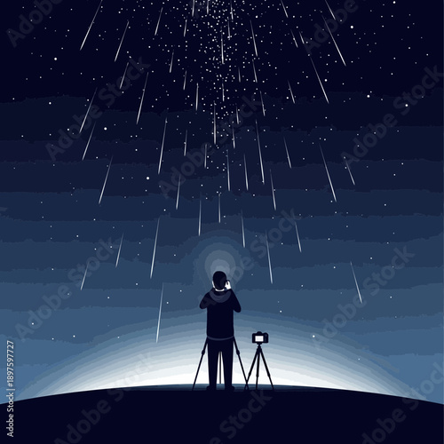 Celestial Spectacle Captures Starfall Wonder