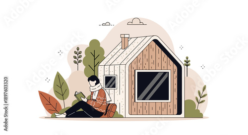 Cozy Cabin Retreat Serene Reading And Nature Escape