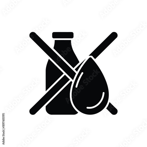 No milk and honey sign symbol icon vector illustration