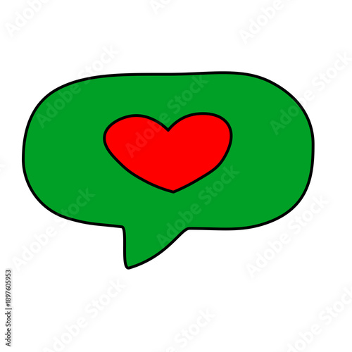 heart with speech bubble