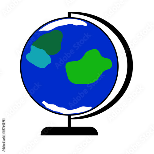 globe on white background